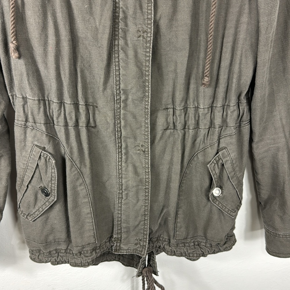 Anthropologie Hei Hei Military Field Utility Jacket Women S Olive Green Pockets - Picture 8 of 15